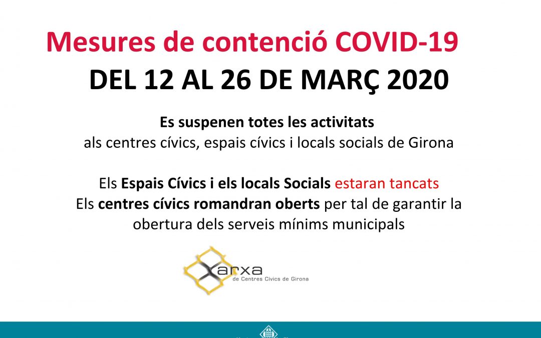 MESURES DE CONTENCIÓ COVID-19