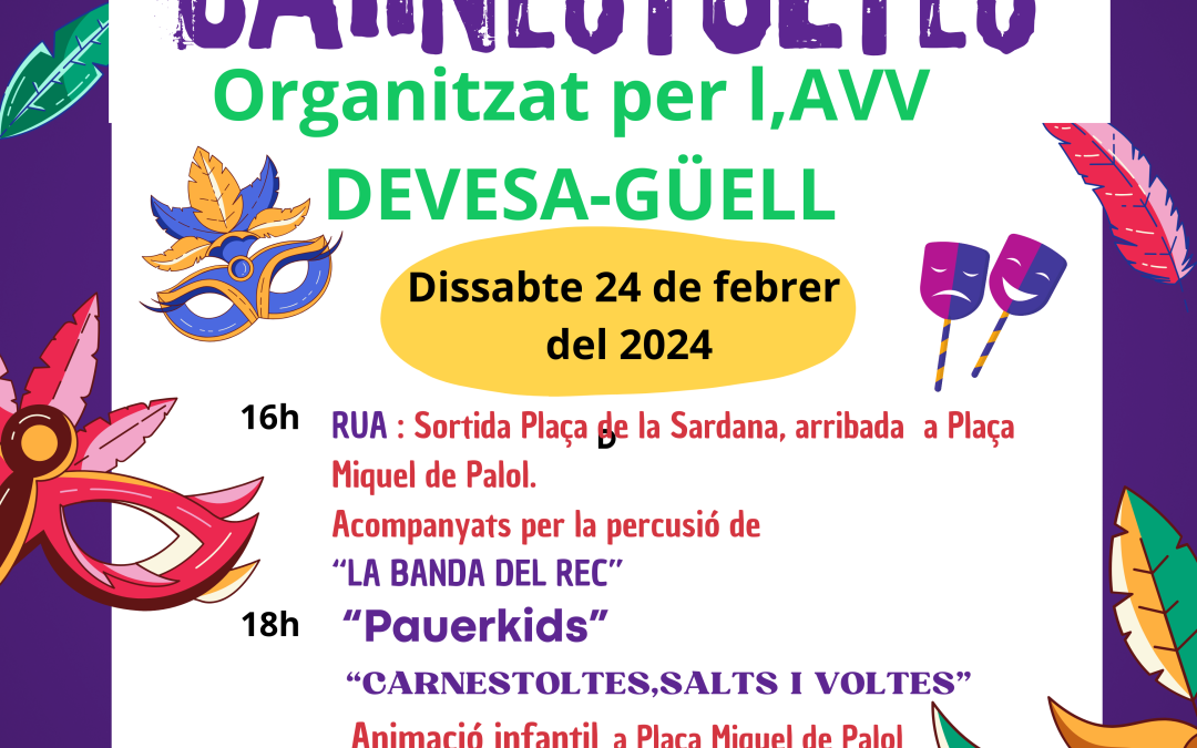 ANUL.LEM LA FESTA DE CARNESTOLTES 2024 PER PREVISIÓ DE MAL TEMPS