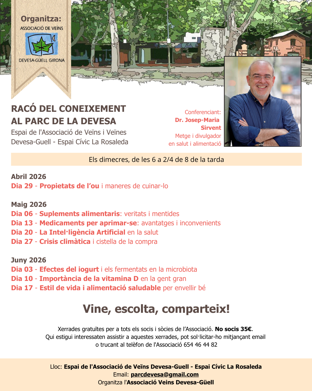 Cicle de xerrades en salut i alimentació [2ª edició]